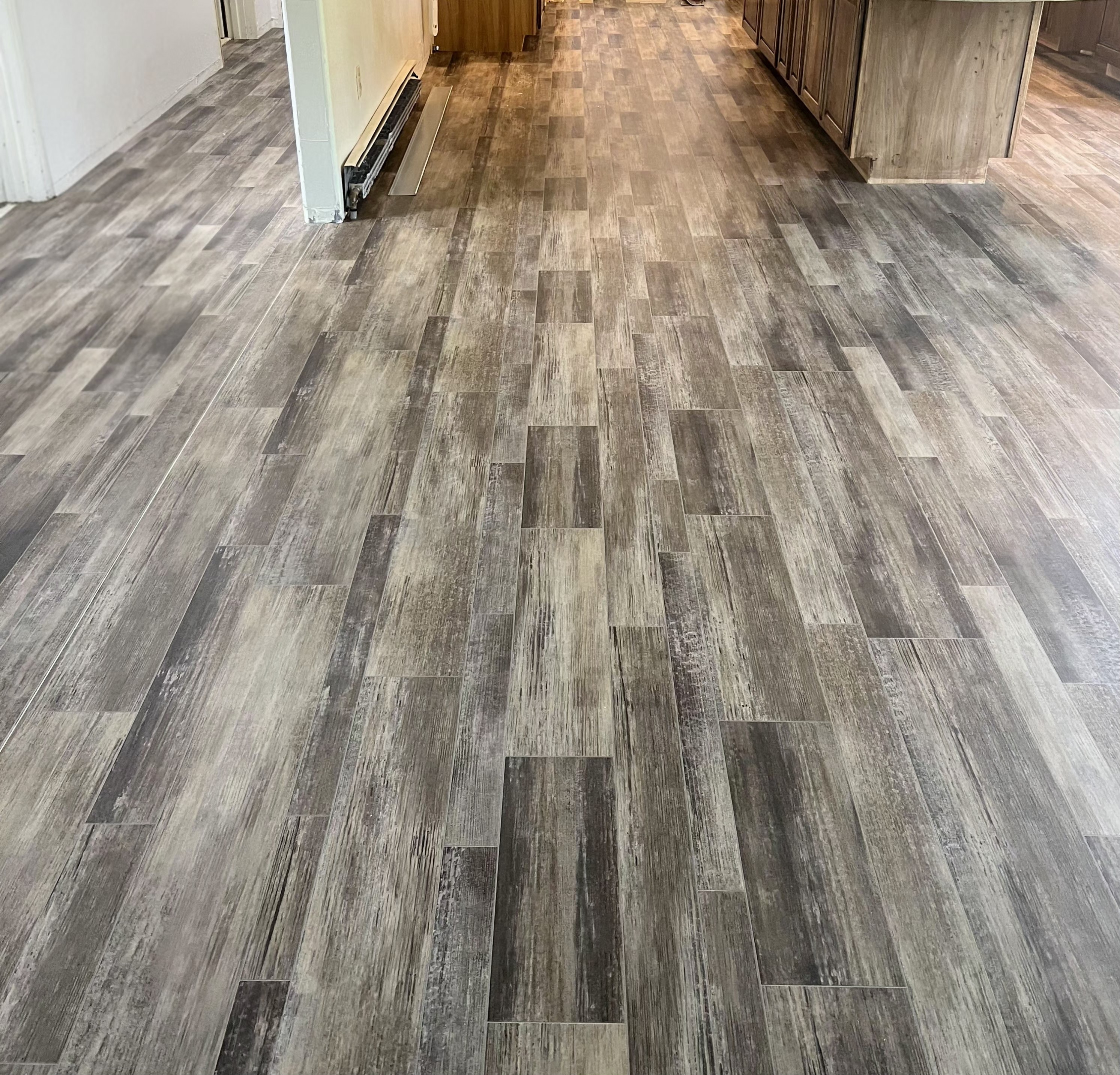 LVP kitchen flooring installation