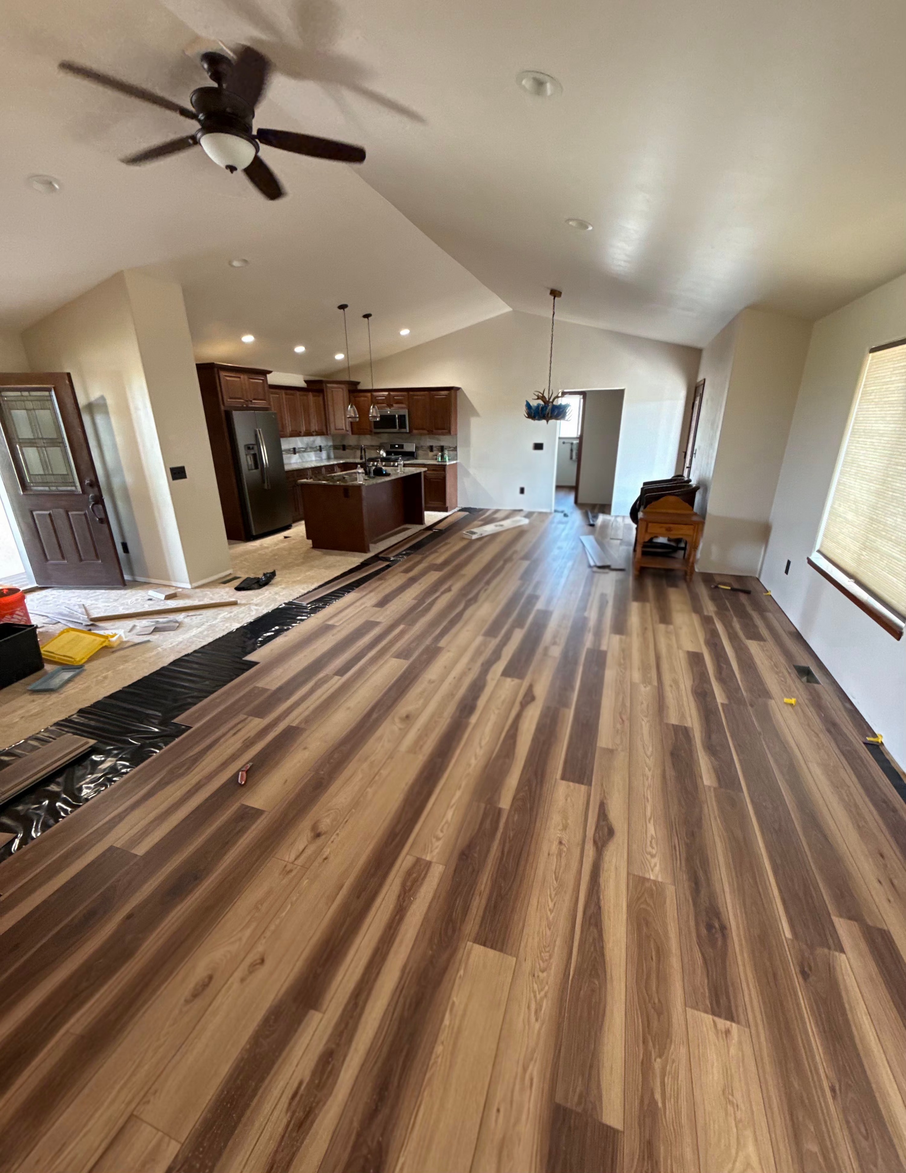 Open Concept LVP Installation